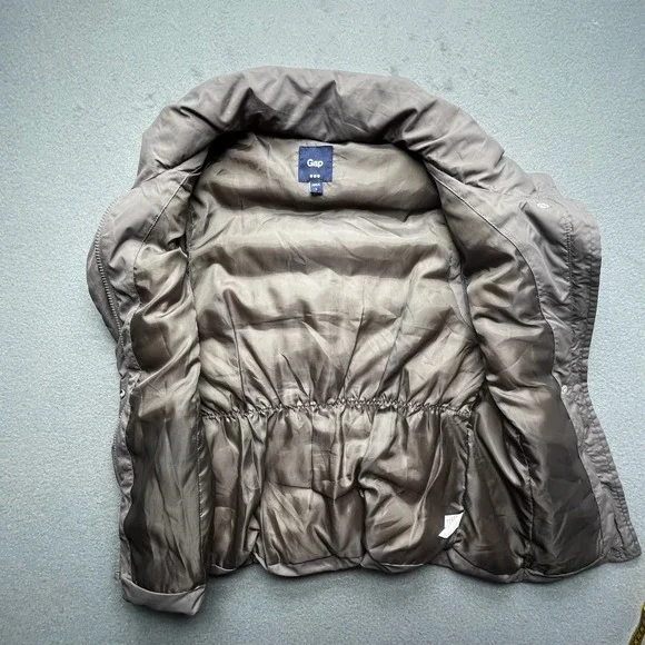 Gap Women Brown‎ Puffer Vest S Quilted Sleeveless Outerwear Mock Neck Warm - Picture 5 of 9
